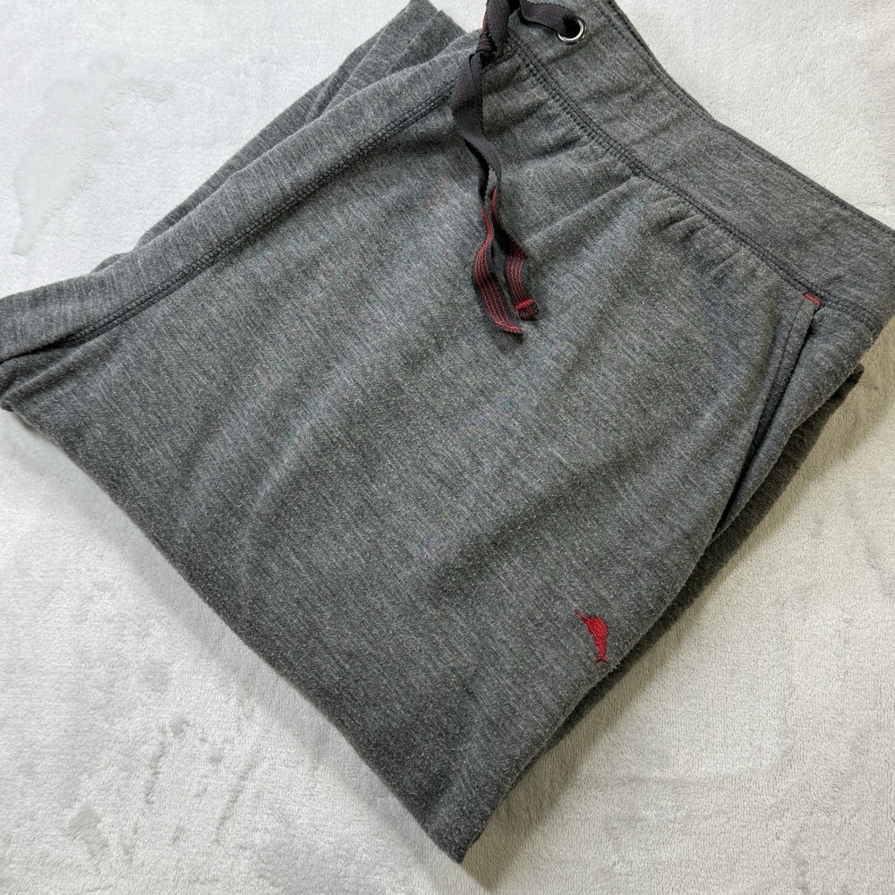 Tommy Bahama Men's Lounge Pants‎ XL Gray Cotton Drawstring Relaxed Fit